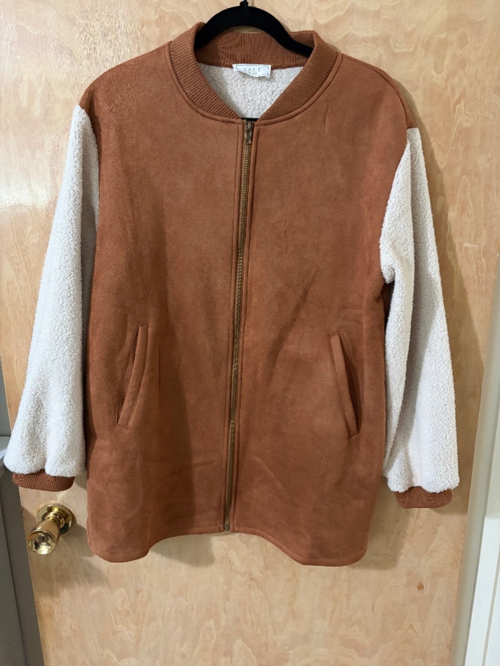 Faux suede and Sherpa jacket